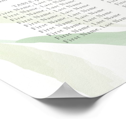 Natural Foliage First Holy Communion Seating Chart Poster (Ecke)