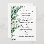 Natural Foliage Wedding Dankeschön Karte (Vorne/Hinten)