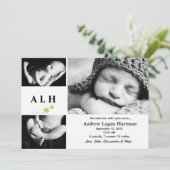 Natural - Foto Geburtsankündigung Ankündigung (Stehend Vorderseite)