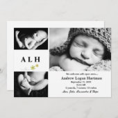 Natural - Foto Geburtsankündigung Ankündigung (Vorne/Hinten)