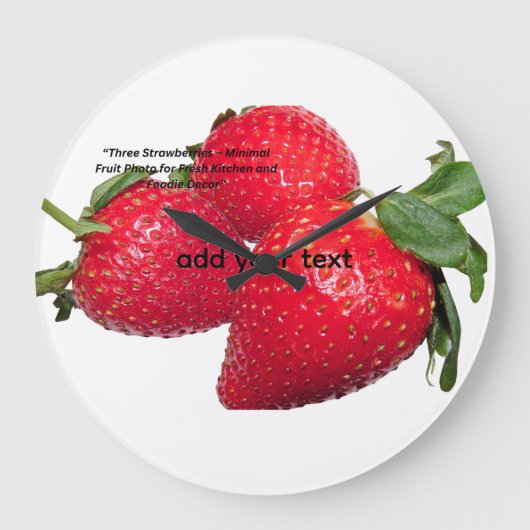  Natural Fruit Cushion for Home Decor Große Wanduhr (Vorderseite)