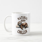 "Natural Geboren Chiller" Niedlicher Sonnenschlafp Kaffeetasse (Links)