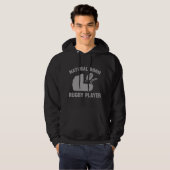Natural Geboren Rugby Player Hoodie (Vorne ganz)