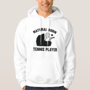 Natural Geboren Tennis Player Hoodie