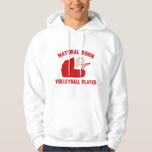 Natural Geboren Volleyball Player Hoodie