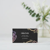 Natural Glamour Pattern Visitenkarte (Stehend Vorderseite)