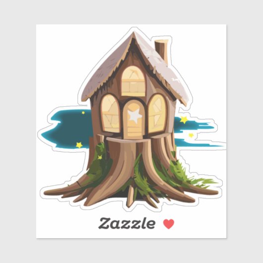 Natural Gnome Forest Zuhause Sticker (Blatt)