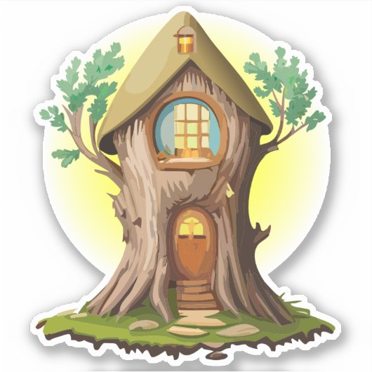 Natural Gnome Forest Zuhause Sticker (Vorderseite)