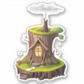Natural Gnome Forest Zuhause Sticker (Vorderseite)