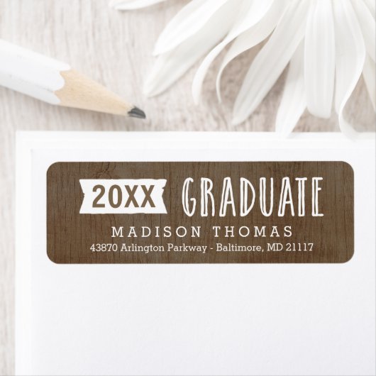 Natural Grad Abschluss Address Label (Insitu)