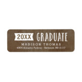 Natural Grad Abschluss Address Label (Vorne)