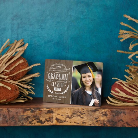 Natural Grad Abschluss Plaque Fotoplatte (Seite)