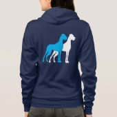 Natural Great Dane Hoodie (Rückseite)