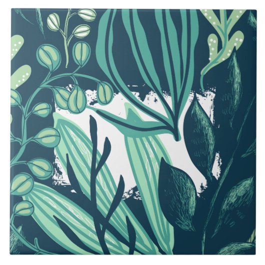 Natural Green Design Tile Fliese (Vorderseite)