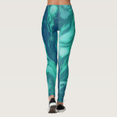 Natural Green Emerald Marble Leggings (Rückseite)
