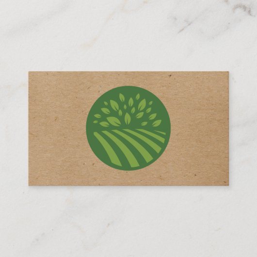 Natural Green Icon Visitenkarte (Vorderseite)