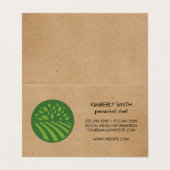 Natural Green Icon Visitenkarten (Außenseite Aufgefaltet)