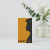 Natural Hair Busincard Visitenkarte (Stehend Vorderseite)