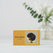 Natural Hair Stylist Afro Frau Visitenkarte (Stehend Vorderseite)