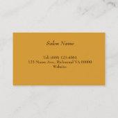 Natural Hair Stylist Afro Frau Visitenkarte (Rückseite)