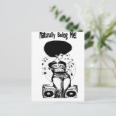 Natural Hair T Shirt Postkarte (Stehend Vorderseite)