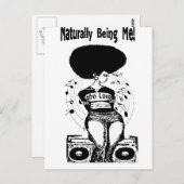 Natural Hair T Shirt Postkarte (Vorne/Hinten)