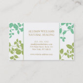 Natural Healing Visitenkarte (Rückseite)