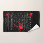 Natural History Title Page Spiders Calligraphy Badhandtuch Set (Handtuch)