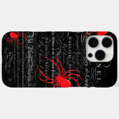 Natural History Title Page Spiders Calligraphy Case-Mate iPhone Hülle (Rückseite (Horizontal))