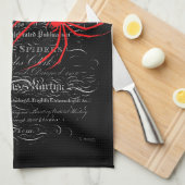 Natural History Title Page Spiders Calligraphy Geschirrtuch (Viertel Falte)