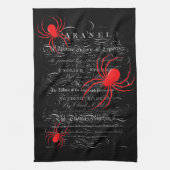 Natural History Title Page Spiders Calligraphy Geschirrtuch (Vertikal)