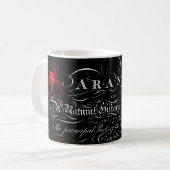 Natural History Title Page Spiders Calligraphy Kaffeetasse (Vorderseite Links)
