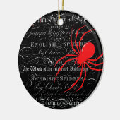 Natural History Title Page Spiders Calligraphy Keramik Ornament (Links)