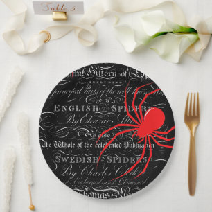 Natural History Title Page Spiders Calligraphy Pappteller