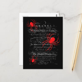 Natural History Title Page Spiders Calligraphy Postkarte
