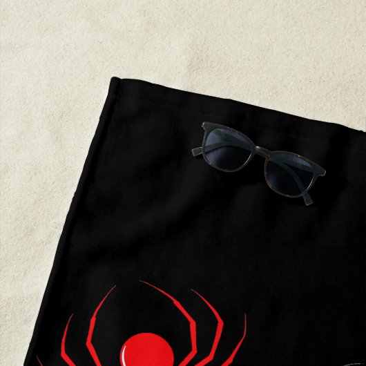 Natural History Title Page Spiders Calligraphy Strandtuch (Beispiel)