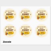 Natural Honey Bee Jar Apiary Business Labels Runder Aufkleber (Blatt)