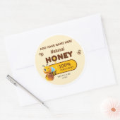 Natural Honey Bee Jar Apiary Business Labels Runder Aufkleber (Umschlag)