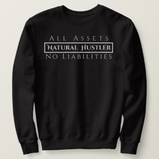 Natural Hustler Sweatshirt White auf Black