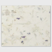 Natural Kraft Floral Petals Mulberry Mint Lila Geschenkpapier (Flach)