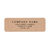 Natural Kraft Look Custom Rücksendeadressen-Aufkle (Vorne)
