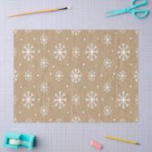 Natural Kraft Style White Snowflake Pattern Seidenpapier (Basteln)