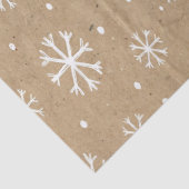 Natural Kraft Style White Snowflake Pattern Seidenpapier (Detail)