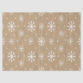 Natural Kraft Style White Snowflake Pattern Seidenpapier (Vorderseite)