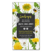 Natural Lac Care Service Promo Dandelion & Bienen Magnetische Visitenkarte (Vorderseite Vertikal)