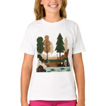 Natural landscape in minimalist style