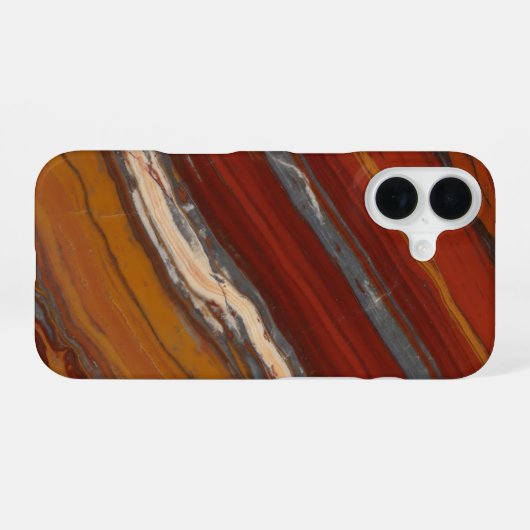 Natural Layered Jasper Stone iPhone 16 Hülle (Rückseite (Horizontal))
