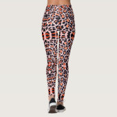 Natural Leopard Print Pattern Leggings (Rückseite)