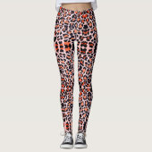 Natural Leopard Print Pattern Leggings (Vorderseite)