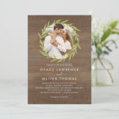 Natural Liebe Foto Wedding Einladung NLV (Stehend Vorderseite)